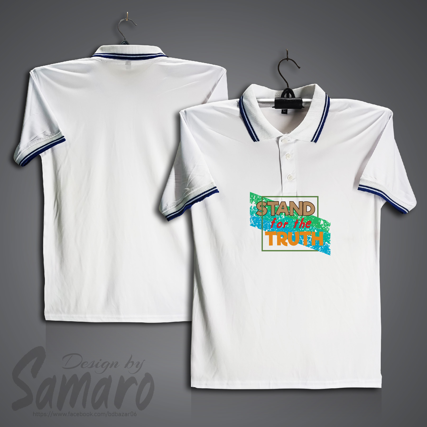 Picture of Stand for the Truth Short Sleeve Polo Jersey For Men - PP Micro Polo T Shirt For Men - Islamic Polo Jersey
