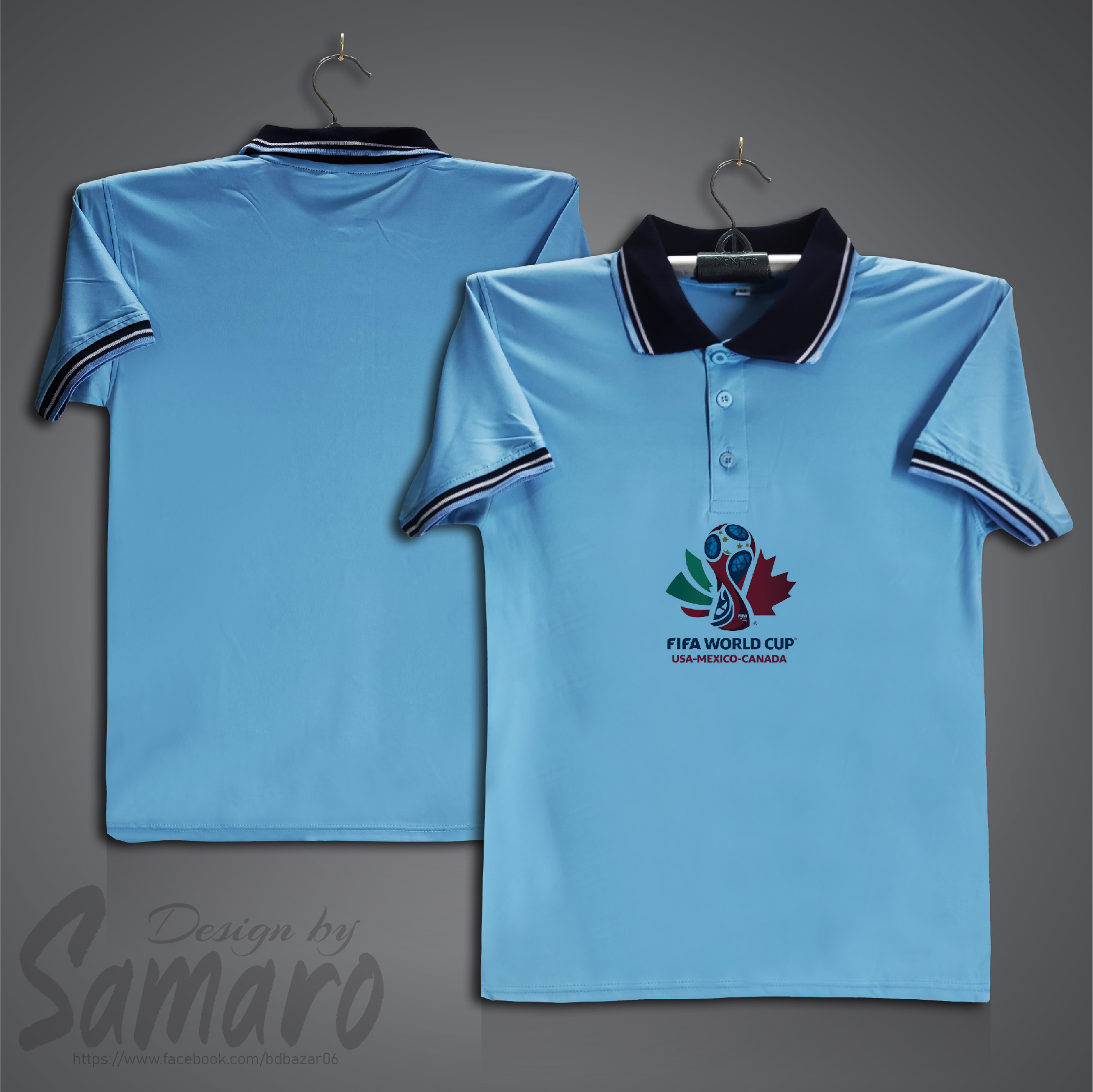 Picture of Fifa World Cup Short Sleeve Polo Football Jersey For Men - PP Micro t shirt - FIFA World Cup Jersey 2026