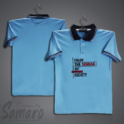 Picture of Follow the Sunnah Short Sleeve Polo Jersey For Men - PP Micro Polo T Shirt For Men - Islamic Polo Jersey