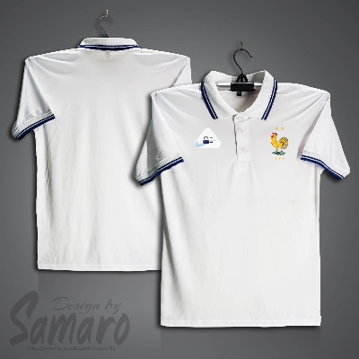 Picture of France Short Sleeve Polo Football Jersey For Men - PP Micro Collar Polo Jersey - France Jersey
