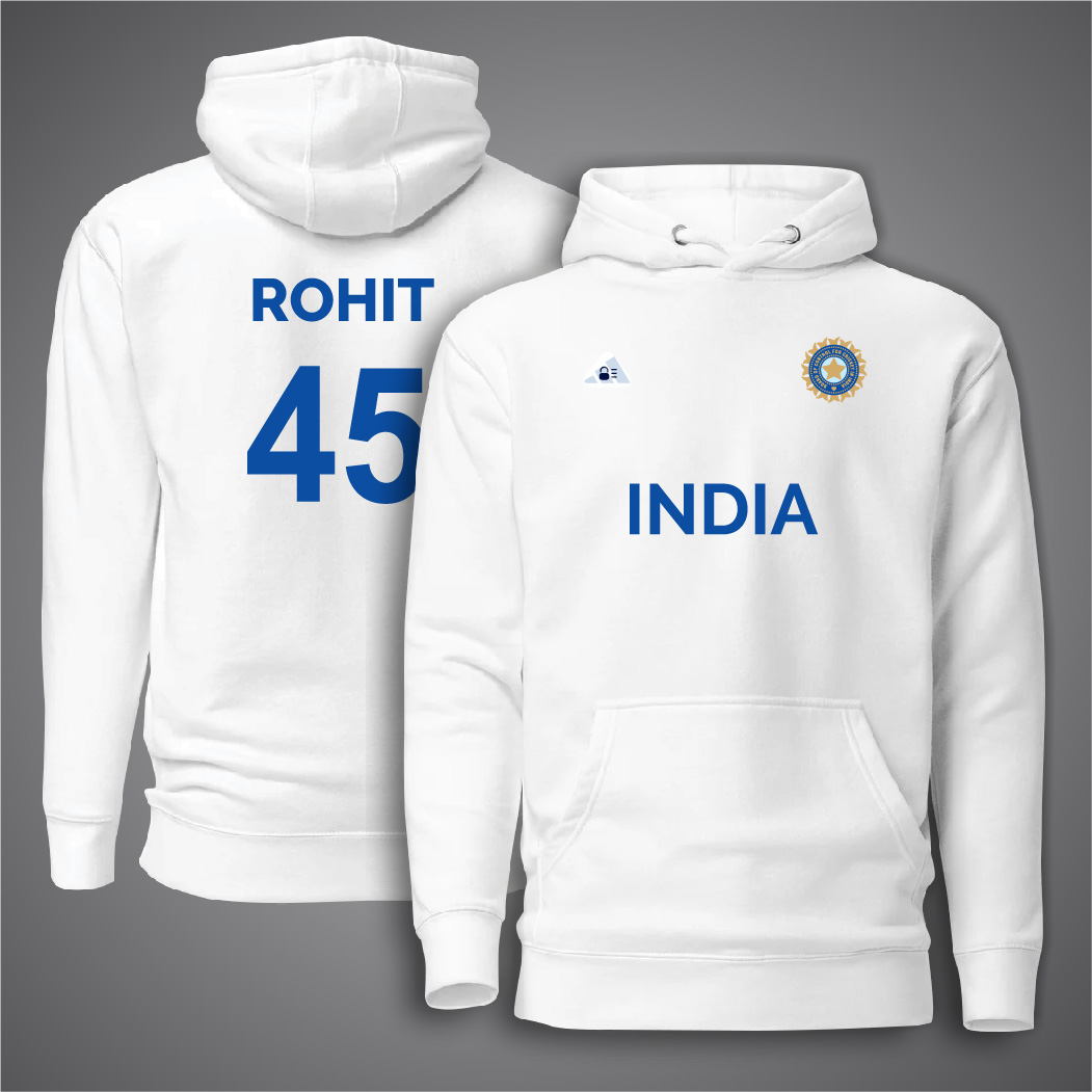 Picture of India Cricket Hoodies For Man - Rohit 45 Premium Hoodies For Man - India Hoodies