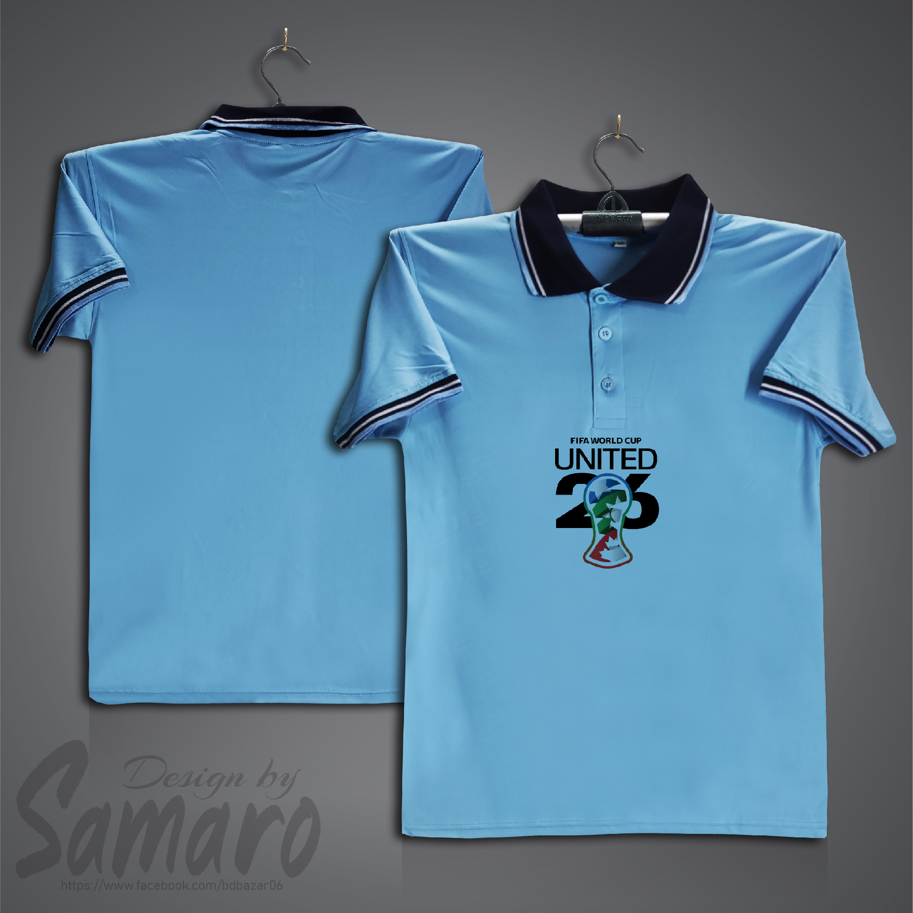 Picture of Fifa World Cup Short Sleeve Polo Football Jersey For Men - PP Micro t shirt - FIFA World Cup Jersey 2026