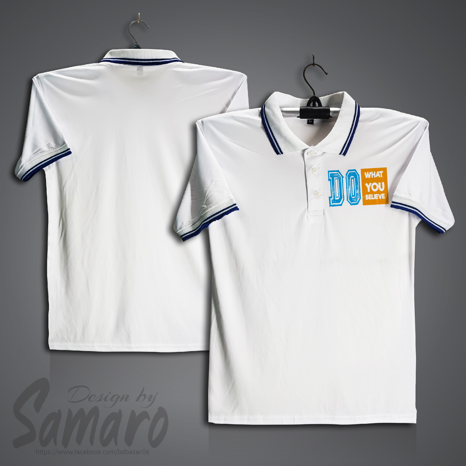 Picture of What DO You Believe Short Sleeve Polo Jersey For Men - PP Micro Polo T Shirt For Men - Believe Polo Jersey