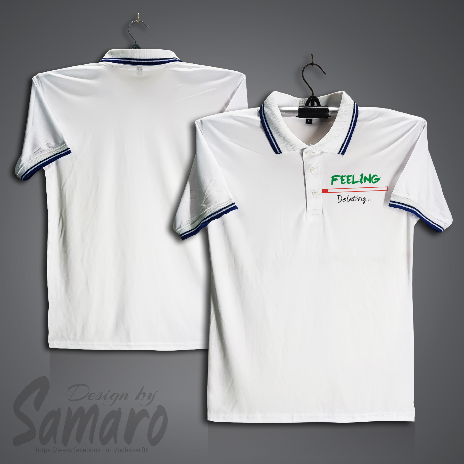 Picture of Feeling Deleting Short Sleeve Polo Jersey For Men - PP Micro Polo T Shirt For Men - Feeling Deleting Polo Jersey