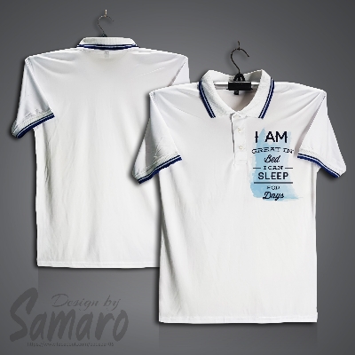 Picture of I am Great in bed Short Sleeve Polo Jersey For Men - PP Micro Polo T Shirt For Men - I Can Sleep Polo Jersey