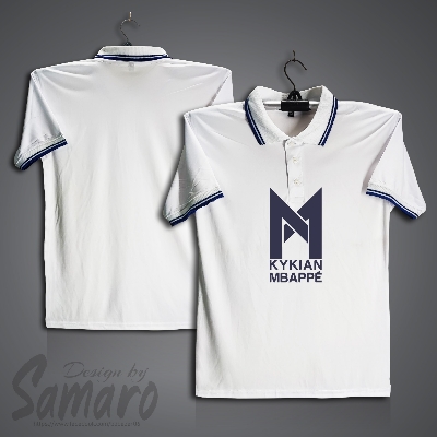 Picture of Kylian Mbappe Short Sleeve Polo Football Jersey For Men - Mbappe Polo t shirt - Mbappe Jersey