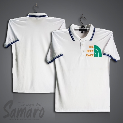 Picture of The Face Short Sleeve Polo Jersey For Men - PP Micro Polo T Shirt For Men - Face Polo Jersey