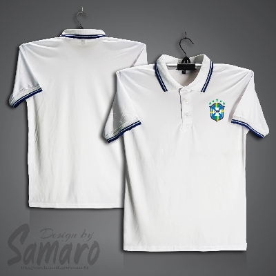 Picture of Brazil Short Sleeve Polo Football Jersey for Men - PP Micro Collar Polo Jersey - Brazil Jersey
