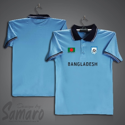 Picture of B-d Short Sleeve Polo Football Jersey For Men - PP Micro Collar Polo Jersey - Banglades Fan  Jersey