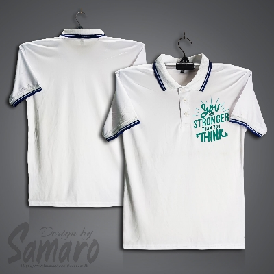 Picture of You are Stronger Short Sleeve Polo Jersey For Men - PP Micro Polo T Shirt For Men - Stronger Polo Jersey