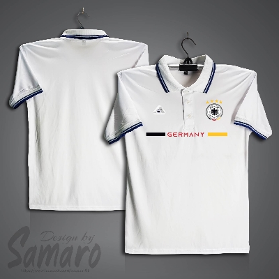 Picture of Germany Short Sleeve Polo Football Jersey For Men - PP Micro Collar Polo Jersey - Germany Jersey