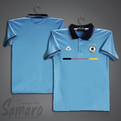 Picture of Germany Short Sleeve Polo Football Jersey For Men - PP Micro Collar Polo Jersey - Germany Jersey