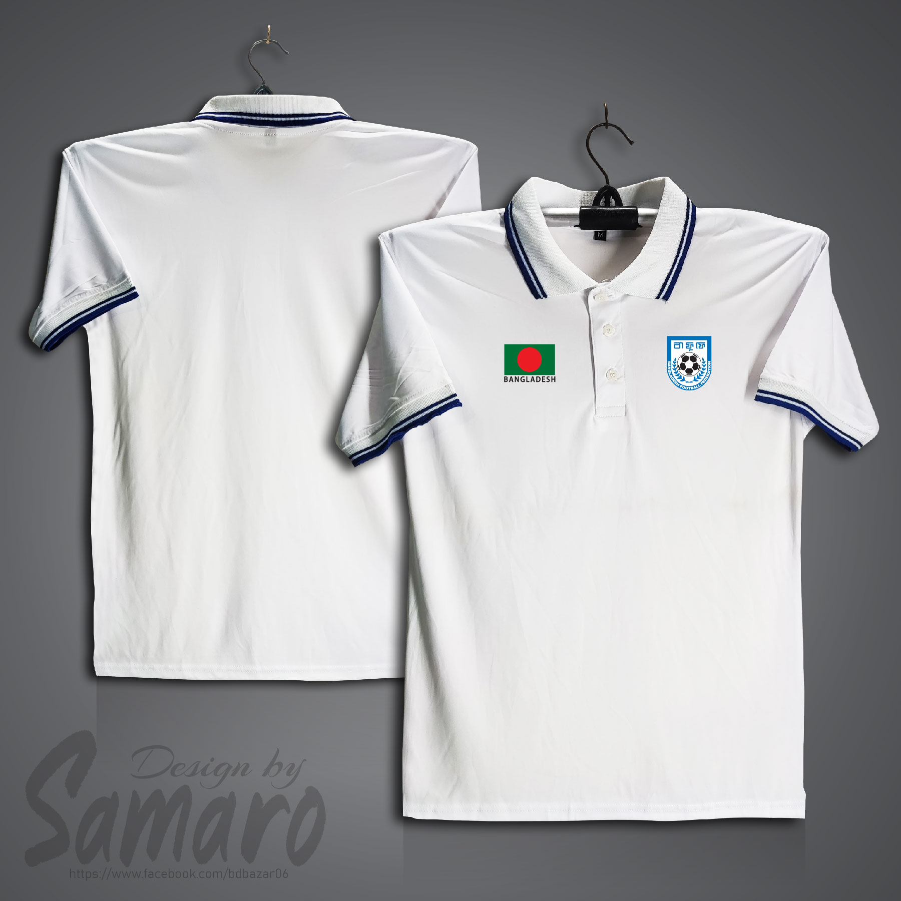 Picture of B-d Short Sleeve Polo Football Jersey For Men - PP Micro Collar Polo Jersey - Banglades  Fan Jersey