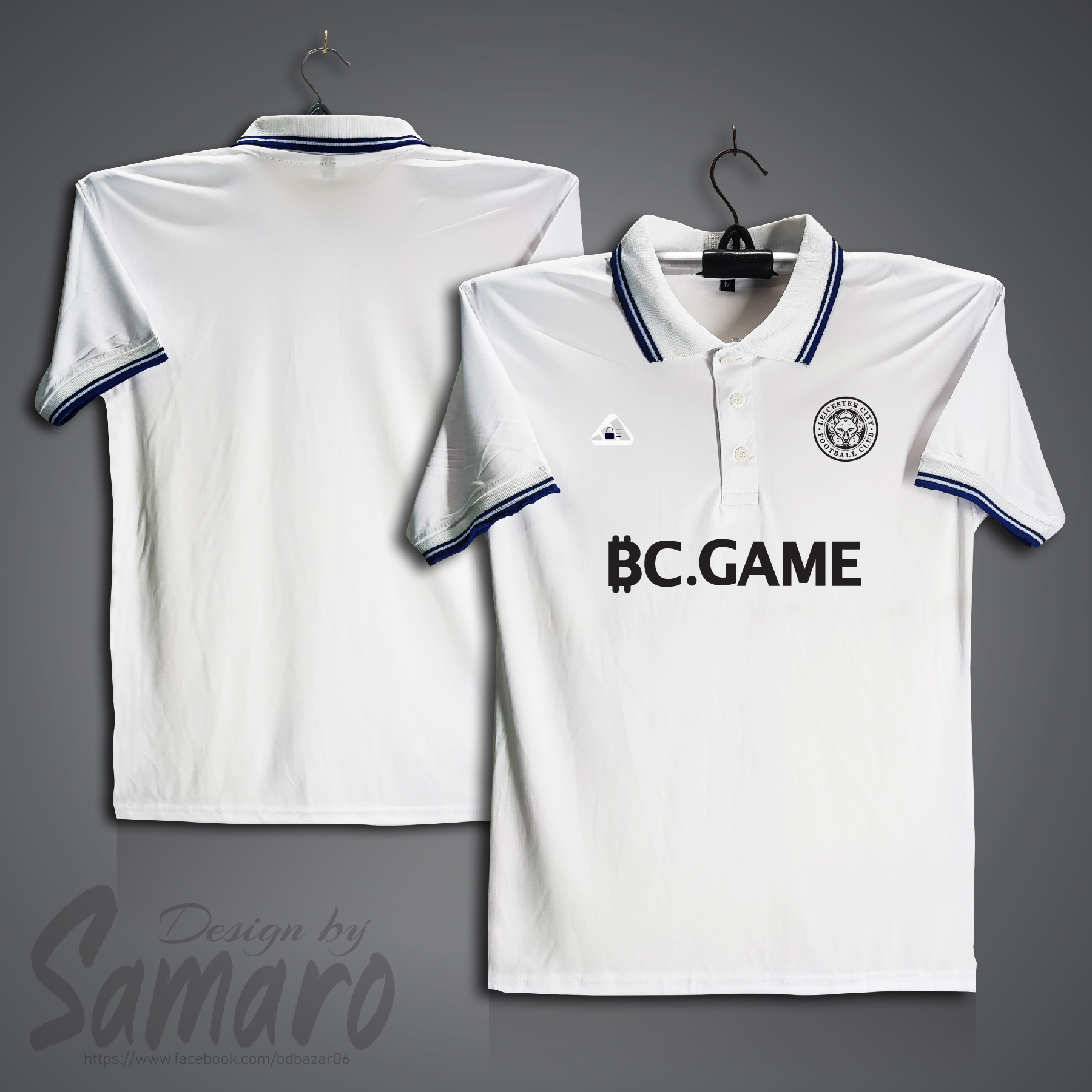 Picture of Leicester City Short Sleeve Polo Football Jersey For Men - PP Micro Polo t shirt - Leicester City Jersey