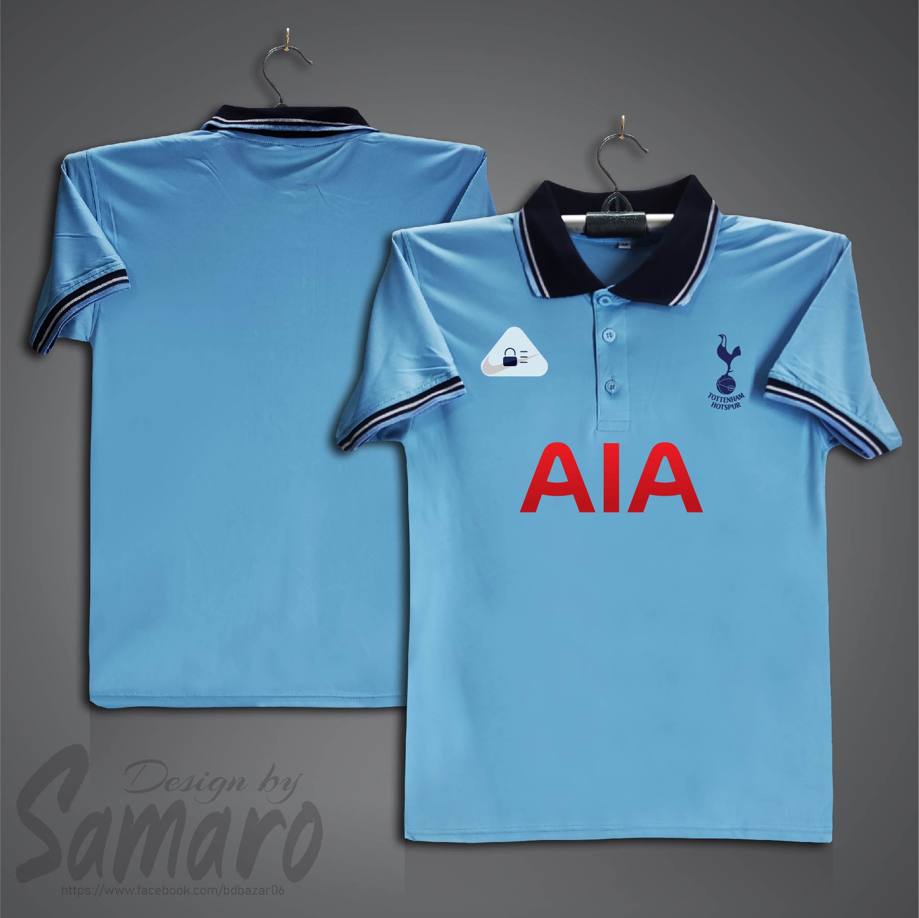 Picture of Tottenham Hotspur Short Sleeve Polo Football Jersey For Men - PP Micro Collar Polo Jersey - Tottenham Jersey