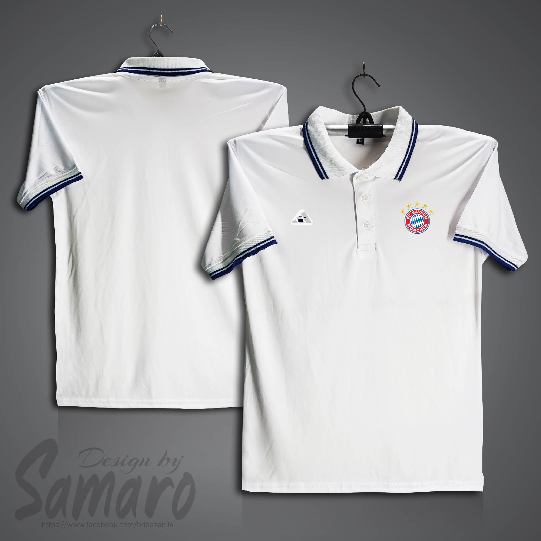 Picture of Bayern Munich Short Sleeve Polo Football Jersey For Men - PP Micro Collar Polo Jersey - Bayern Munich Jersey