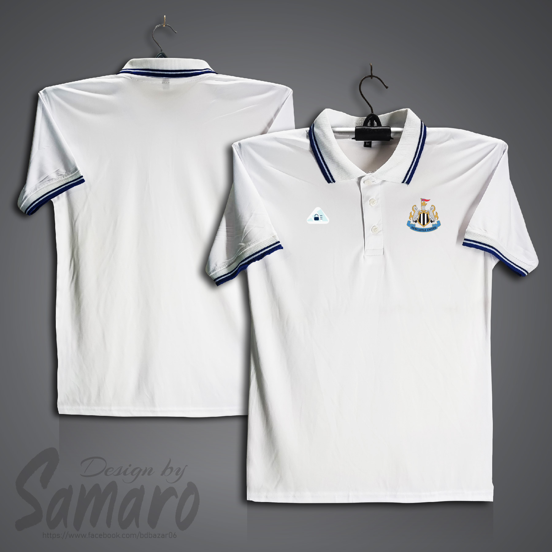 Picture of Newcastle United Short Sleeve Polo Football Jersey For Men - PP Micro t shirt - Newcastle Jersey