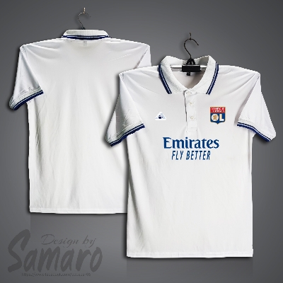 Picture of Olympique Lyonnais Short Sleeve Polo Football Jersey For Men - PP Micro Polo t shirt - Olympique Lyon Jersey