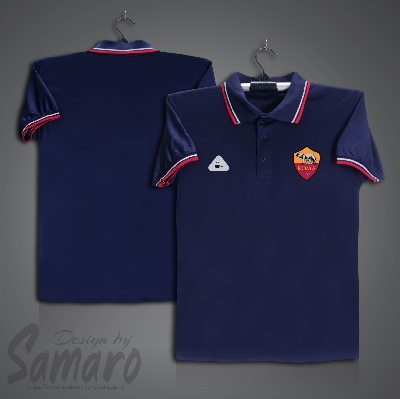 Picture of AS Roma Short Sleeve Polo Football Jersey For Men - PP Micro Collar Polo Jersey - Roma Jersey