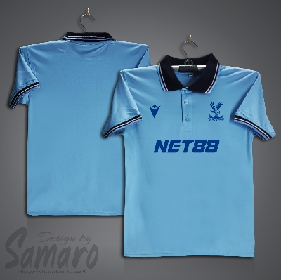 Picture of Crystal Palace Short Sleeve Polo Football Jersey For Men - PP Micro Polo t shirt - Crystal Palace Jersey