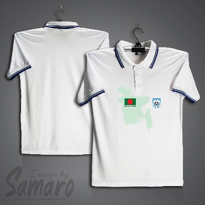 Picture of B-d Map Short Sleeve Polo Football Jersey For Men - PP Micro Collar Polo Jersey - Banglades Fan Football Jersey