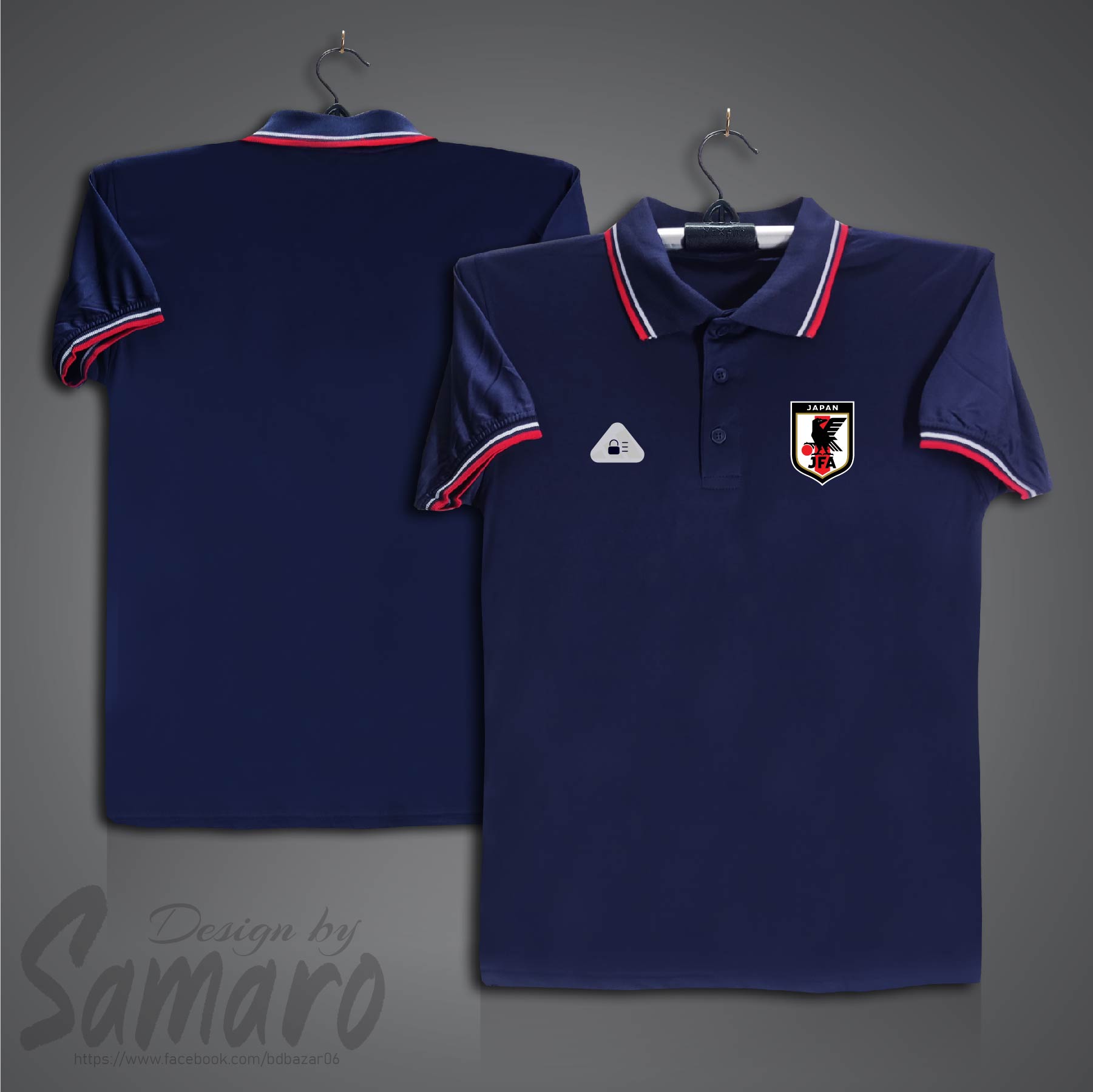 Picture of Japan Short Sleeve Polo Football Jersey For Men - PP Micro Collar Polo Jersey - Japan Football Jersey