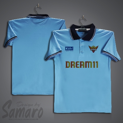 Picture of SunRisers Hyderabad Short Sleeve IPL Polo Cricket Jersey For Men - PP Micro IPL Polo Jersey - SRH IPL Jersey