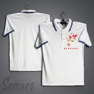 Picture of Headshot Short Sleeve Polo Jersey For Men - PP Micro Polo T Shirt For Men - Headshot Polo Jersey