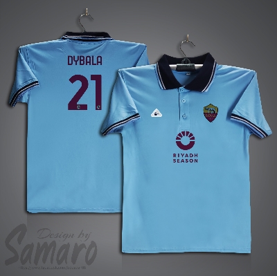 Picture of AS Roma Short Sleeve Polo Football Jersey For Men - DYBALA 21 Polo Jersey - Roma Jersey