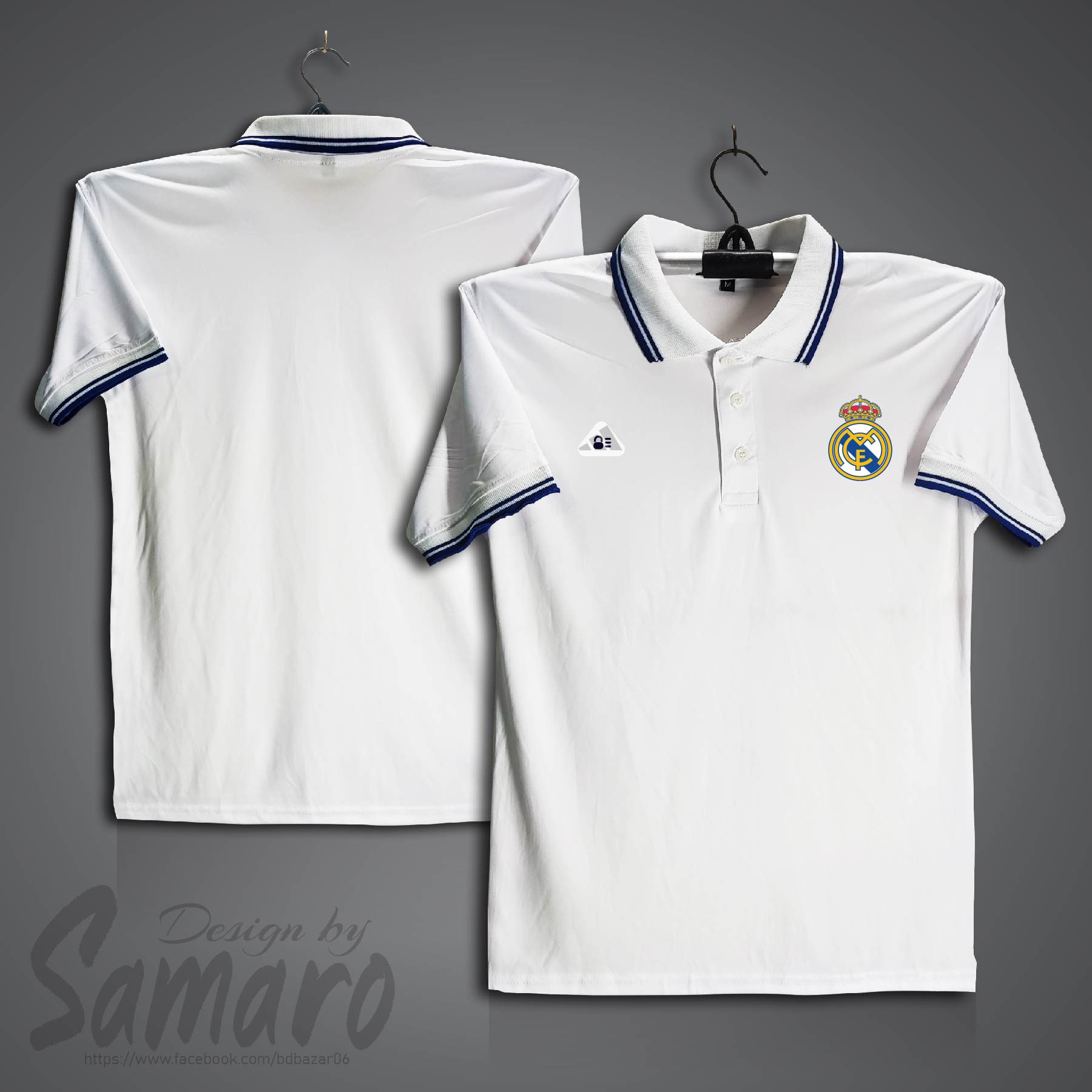 Picture of Real Madrid Short Sleeve Polo Football Jersey For Men - PP Micro Collar Polo Jersey - Real Madrid Jersey
