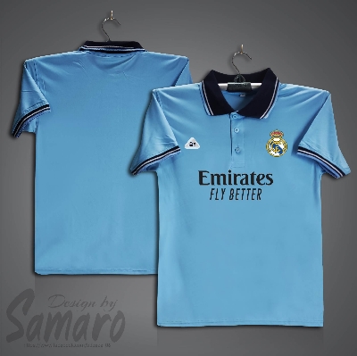 Picture of Real Madrid Short Sleeve Polo Football Jersey For Men - PP Micro Collar Polo Jersey - Real Madrid Jersey