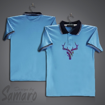 Picture of Abstract Deer Short Sleeve Polo Jersey For Men - PP Micro Polo T Shirt For Men - Deer Jersey