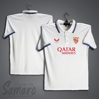Picture of Sevilla Short Sleeve Polo Football Jersey For Men - PP Micro Polo t shirt - Sevilla Jersey