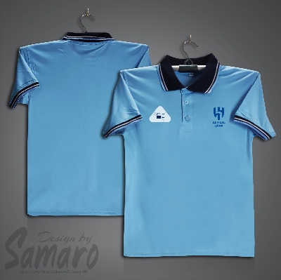 Picture of Al Hilal Short Sleeve Polo Football Jersey For Men - PP Micro Collar Polo Jersey - Al-Hilal Jersey