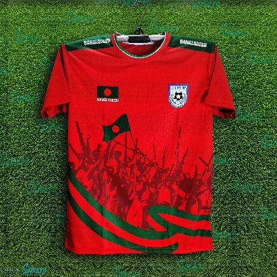 Picture of B-d Short Sleeve Football Jersey for Men - Half Sleeve t-shirt - Banglades Fan Jersey