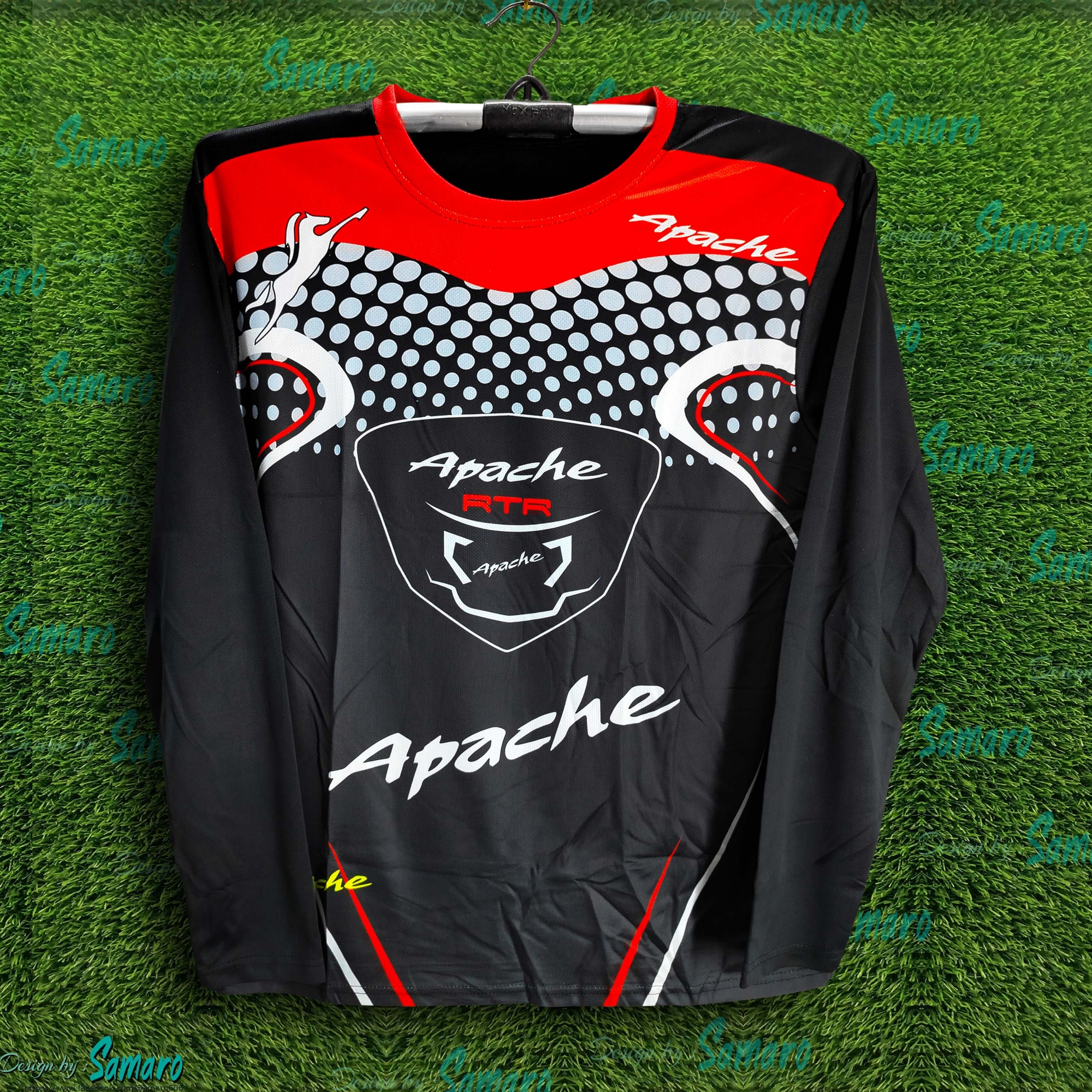 Picture of Apache Full Sleeve Bike Jersey For Man - Bike T shirt For Man - Apache Bike Jersey