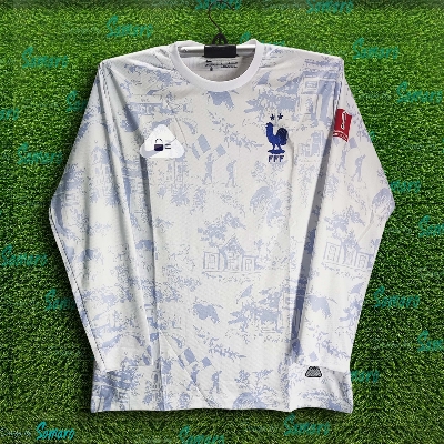 Picture of France Full Sleeve Thai Premium Football Jersey For Men - Long Sleeve T Shirt - France Football Jersey