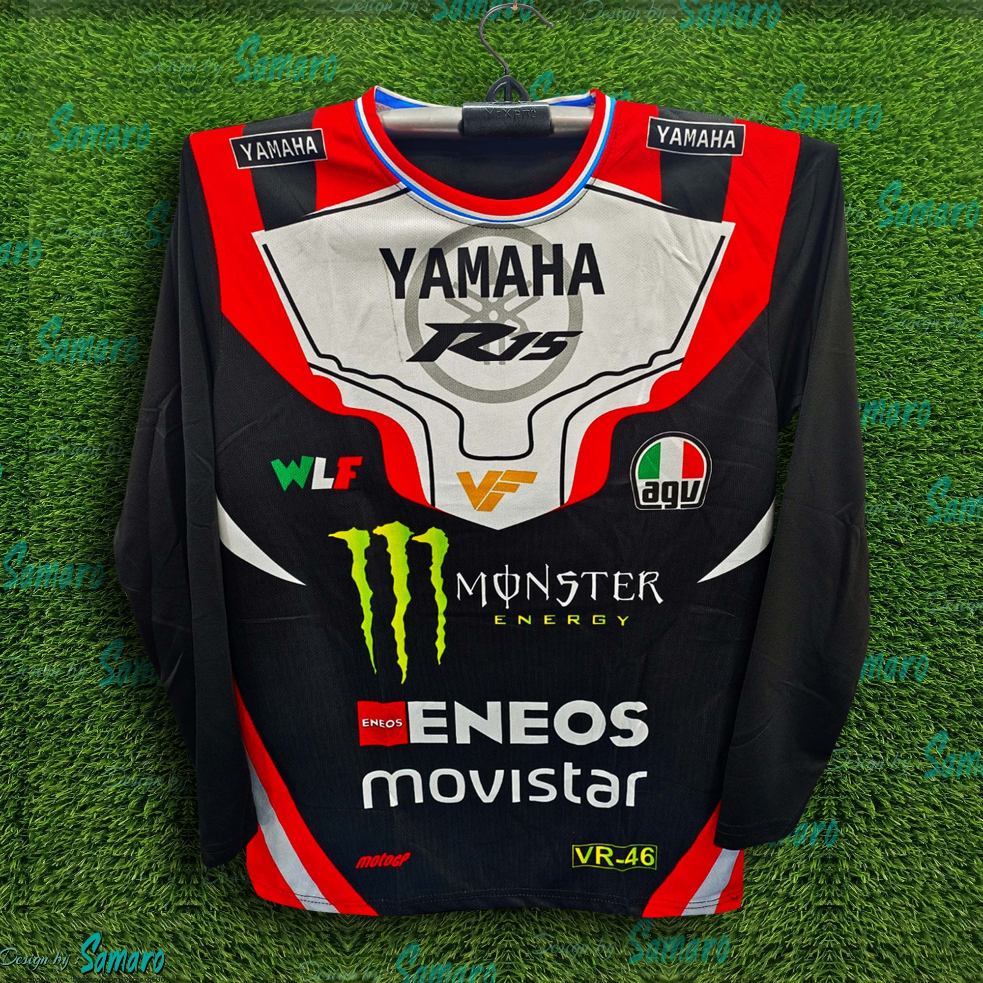 Picture of Yamaha R15 Full Sleeve Bike Jersey For Men - Monster Bike Jersey - Yamaha  Bike Jersey