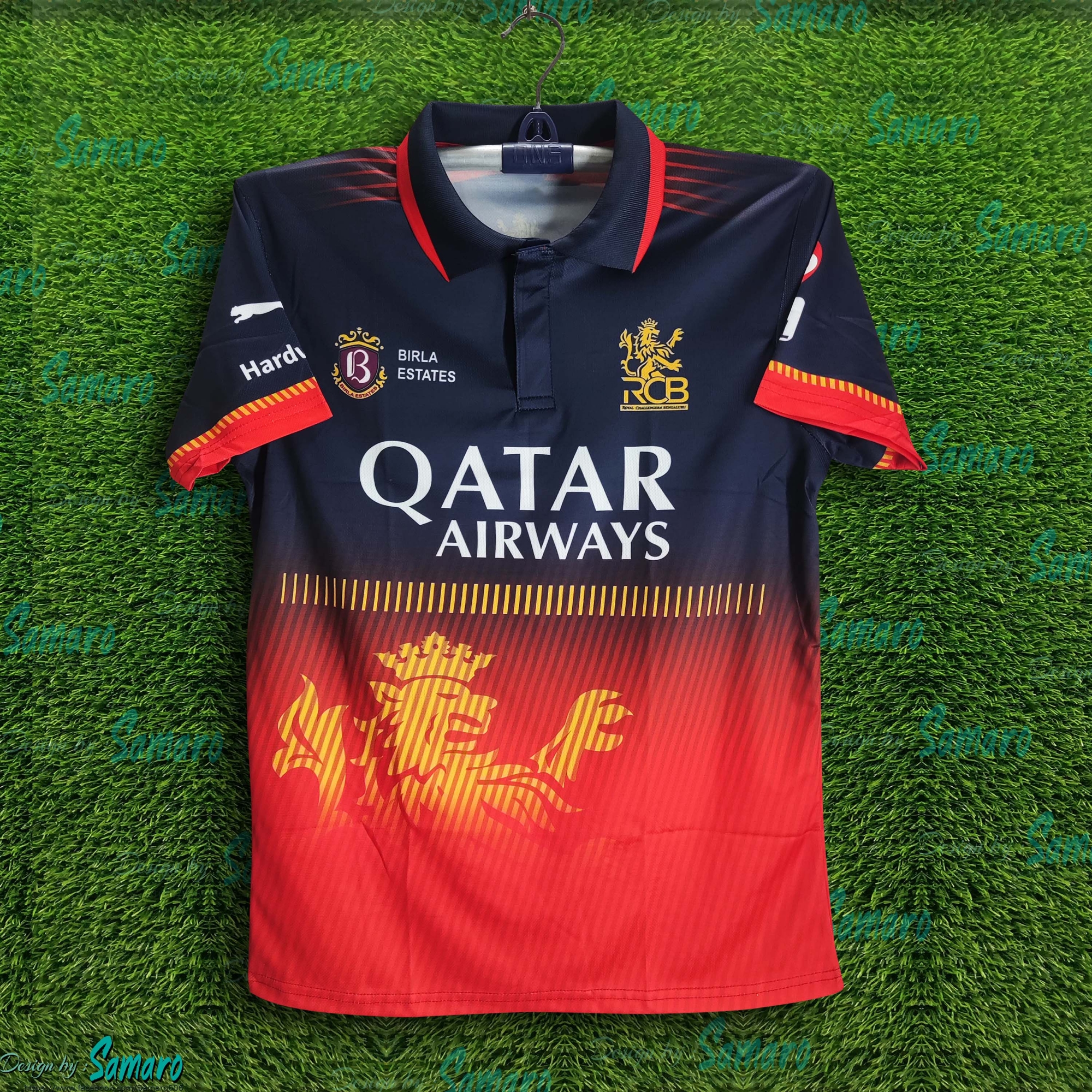 Picture of Royal Challengers Bangalore Premium IPL Polo Jersey For Men - RCB Half Sleeve Polo T Shirt - RCB Cricket Jersey 2025/2026