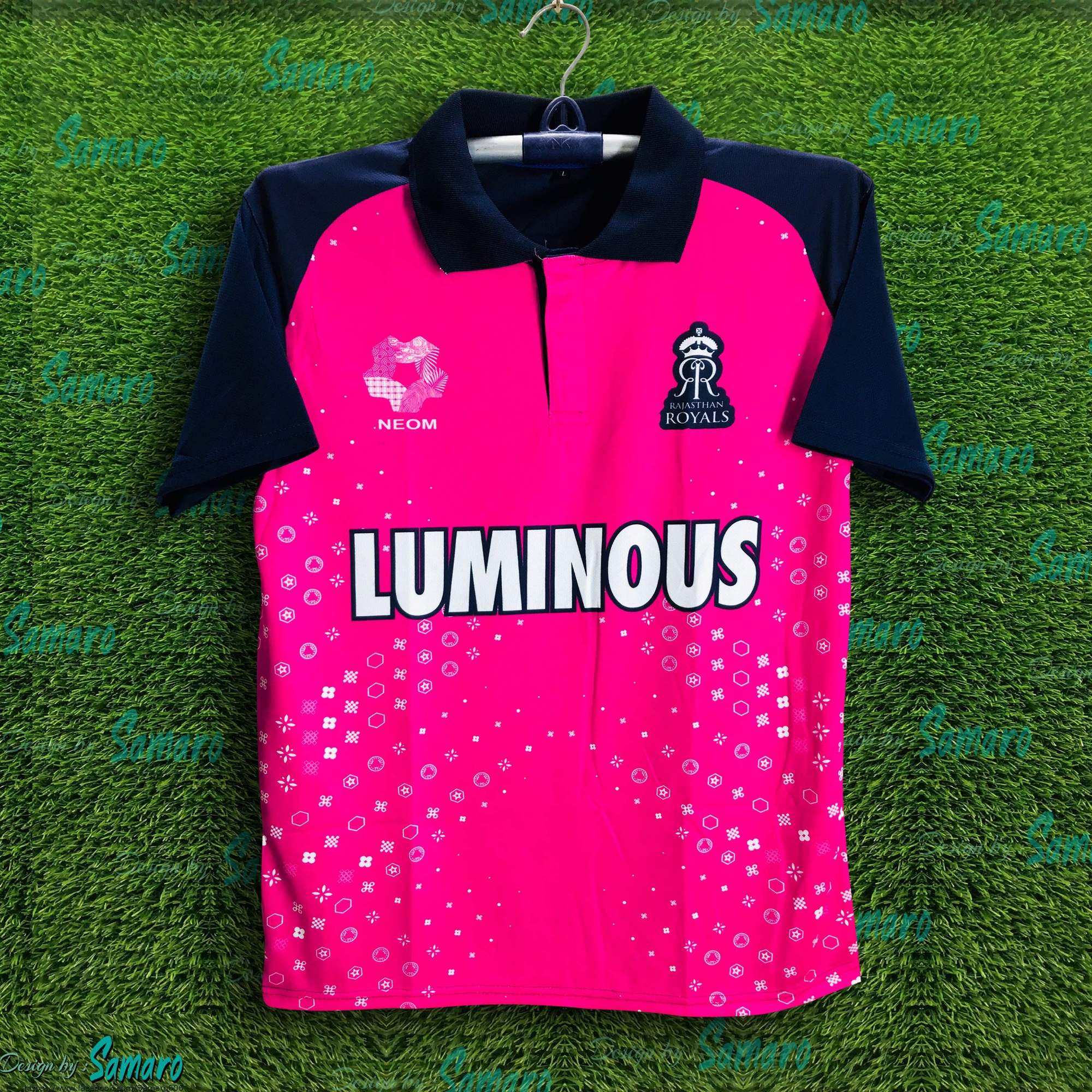 Picture of Rajasthan Royals Shor Sleeve Collar Polo IPL Jersey For Men - IPL Polo Jersey - Rajasthan Jersey 2024-2025