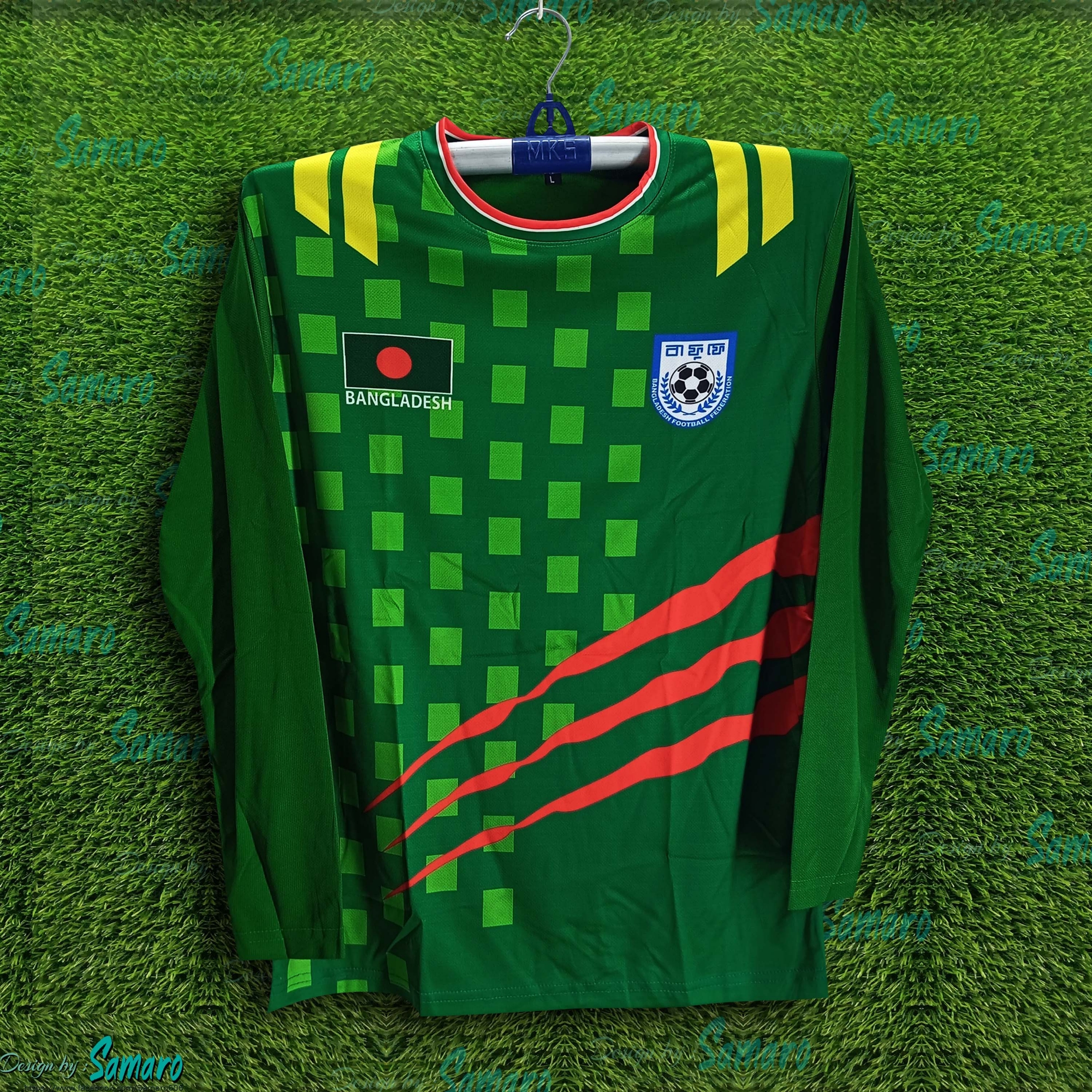 Picture of B-d Football Jersey - Full sleeve Banglades Fan Jersey for Man - Football Jersey