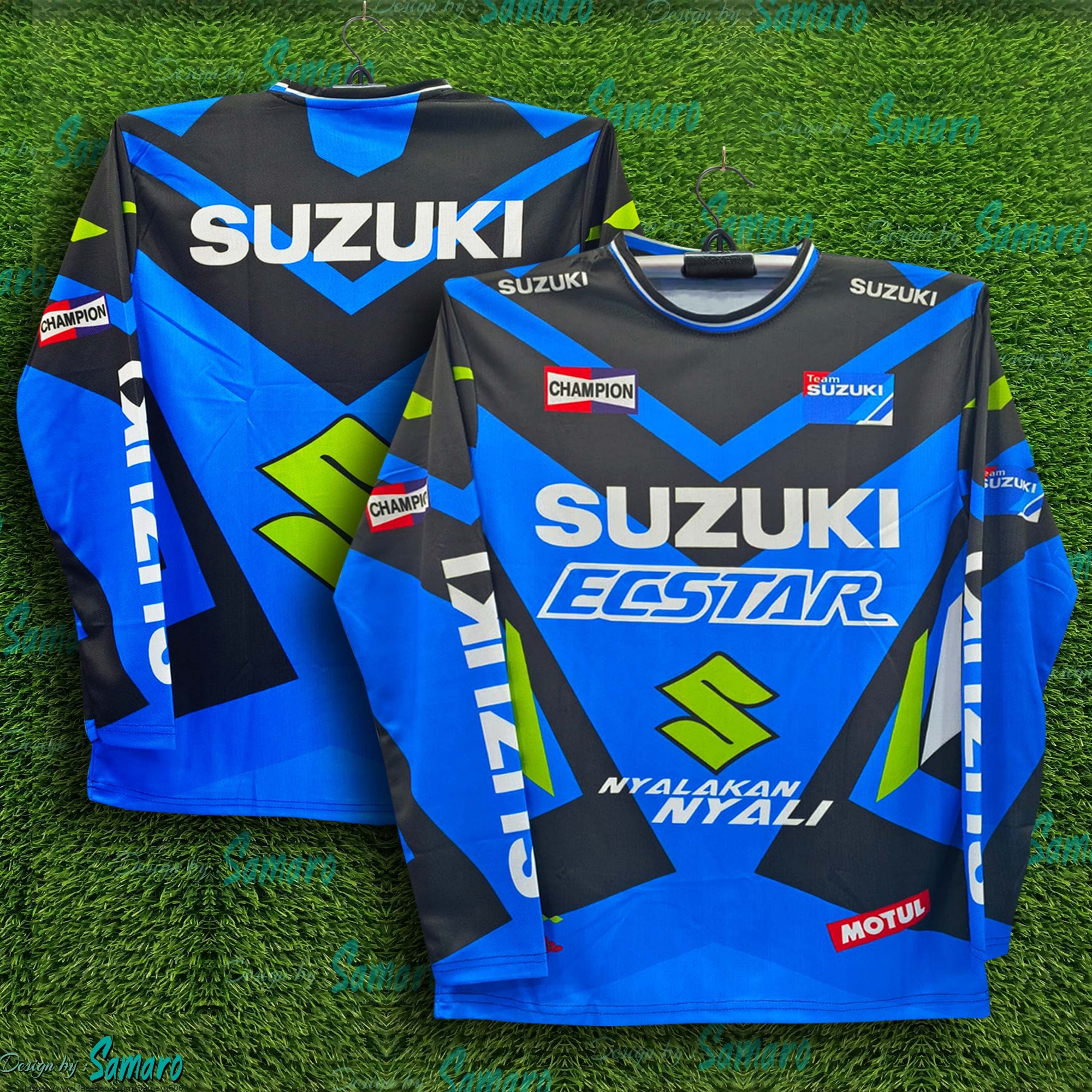 Picture of Suzuki Full Sleeve Bike Jersey For Men - Ecster Bike Jersey - Suzuki Bike Jersey