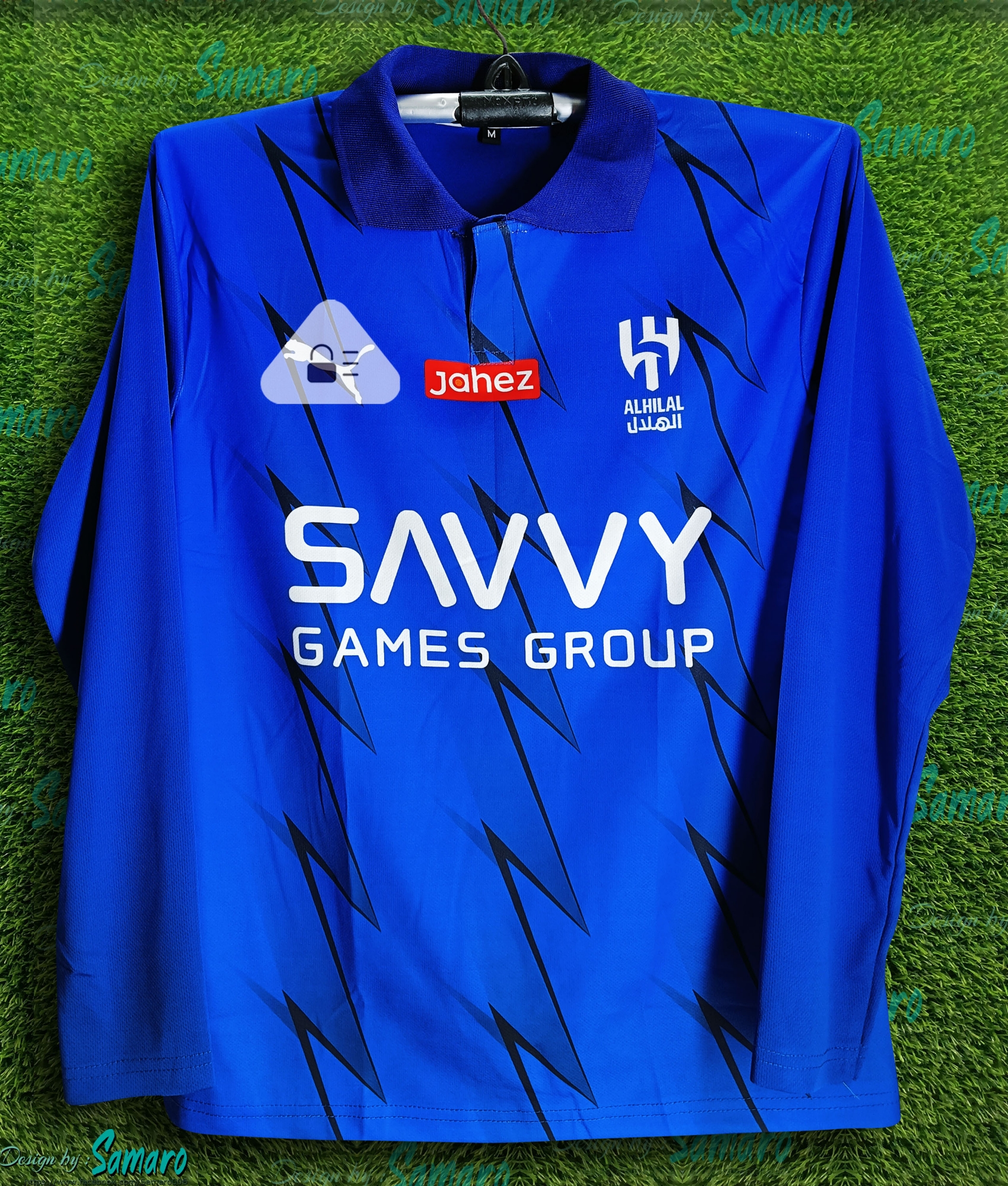 Picture of Al Hilal Jersey - Full Sleeve Collar al-hilal Jersey for Man - Football Jersey