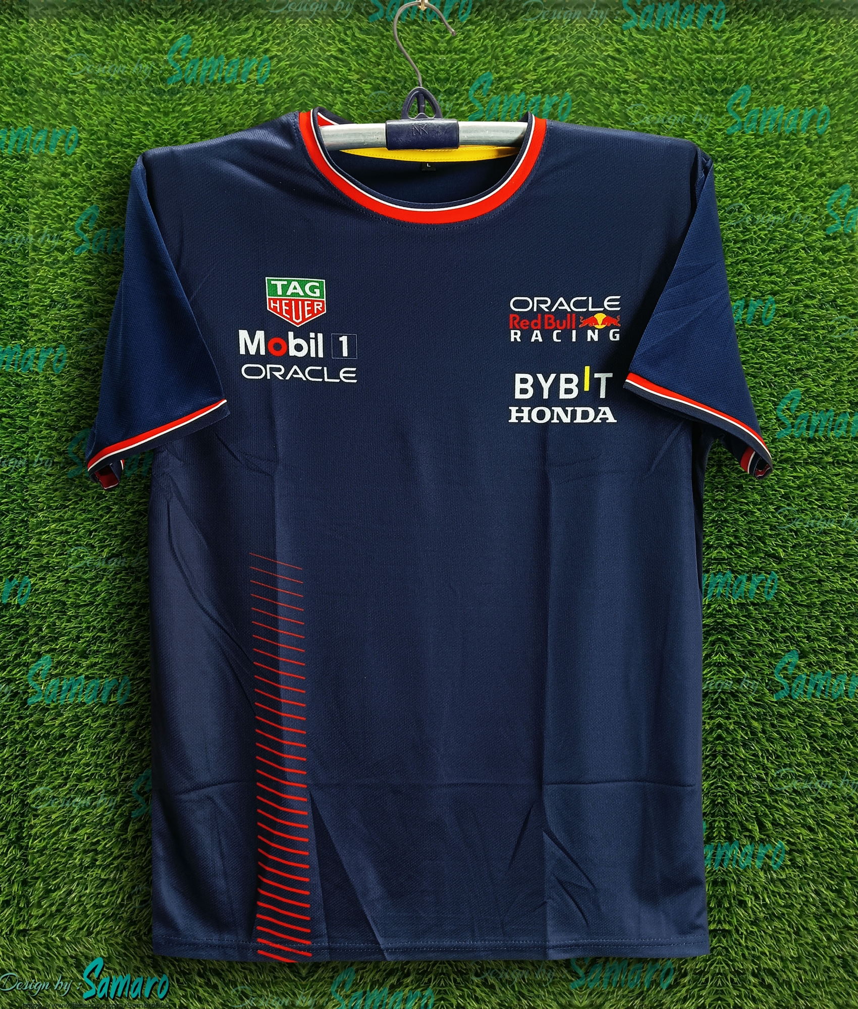 Picture of Oracle Mobil Racing 2025 Team Short Sleeve T Shirt For Man - Mobil Jersey For Man - Honda Jersey 2025