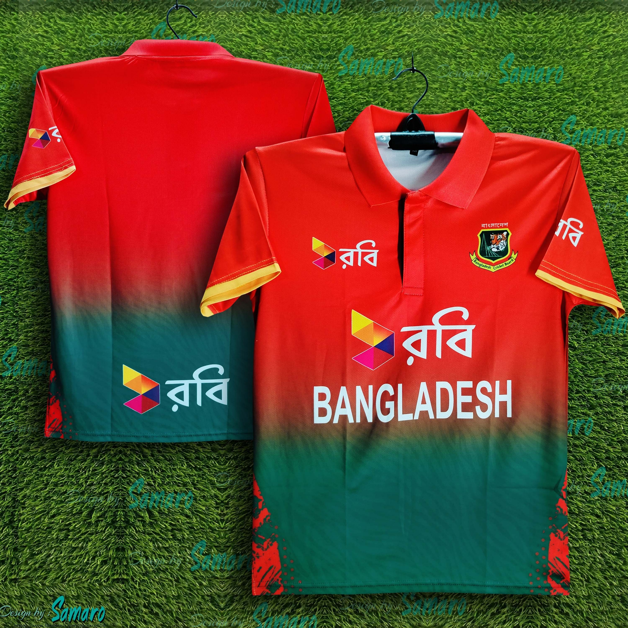 Picture of Bangladesh T 20 Cricket Jersey For Men - Robi Short Sleeve Cricket Jersey For Men - Bangladesh Cricket Jersey 2024-2025
