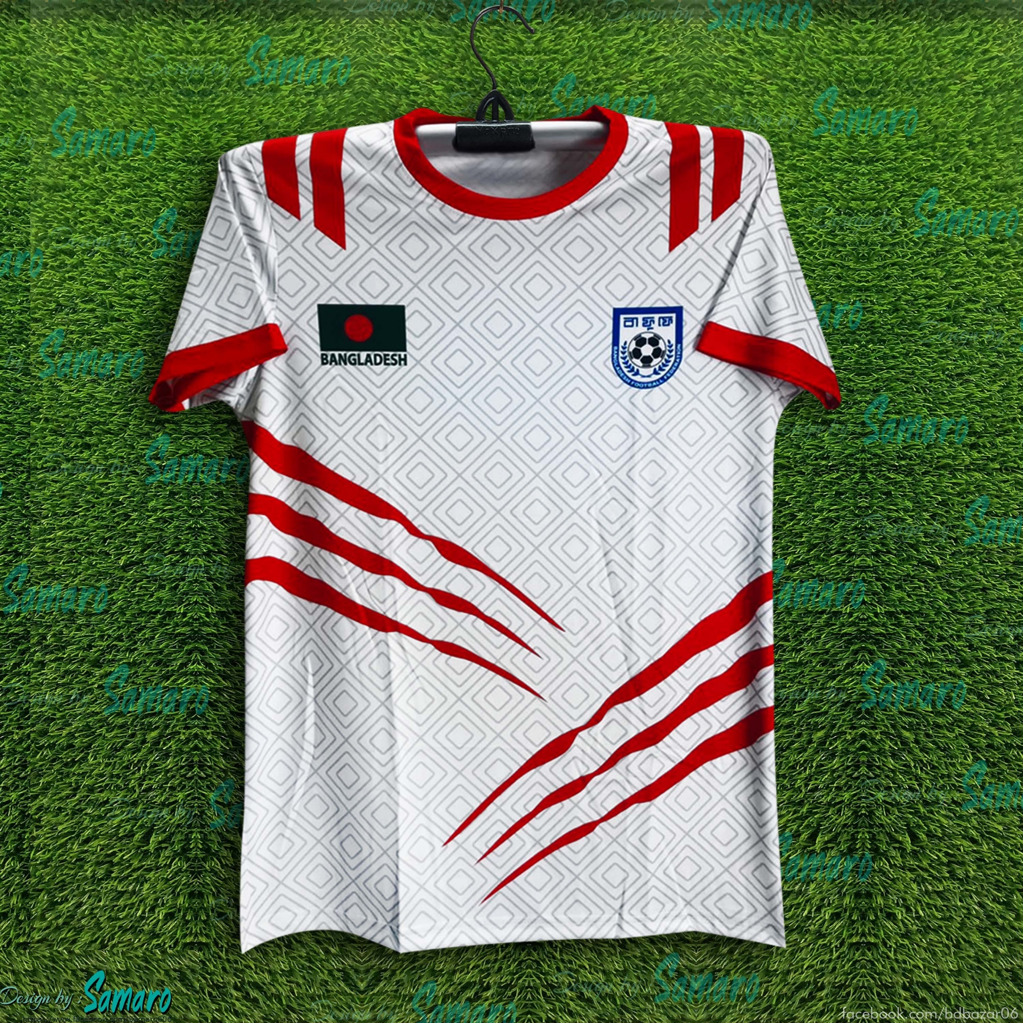 Picture of B-D Short Sleeve Jersey 2025/2026 Thai Premium Football Jersey For Men - Half Sleeve - Bangladesh Fan Jersey 2025