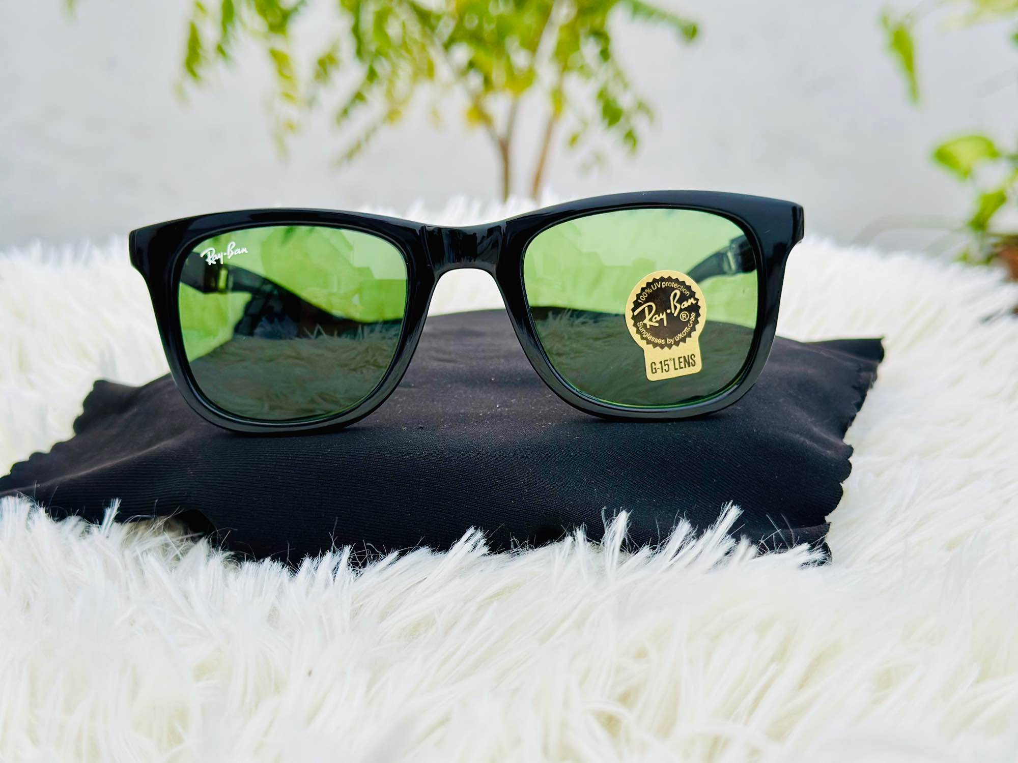 Picture of Rayban wayfer sunglasses for a men 100% UV protection glass glocey
