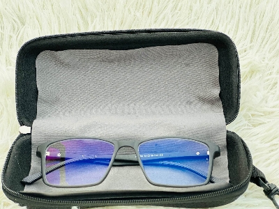 Picture of Tr90 eyewear frame with anti reflective blue cut glass unisex frame