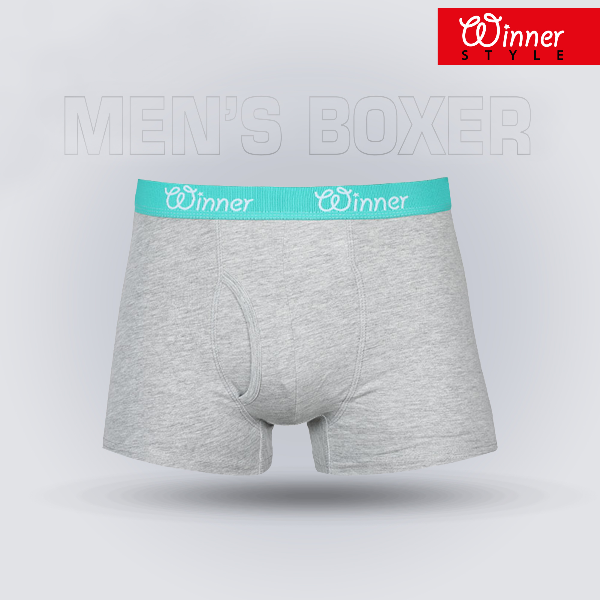 Picture of Winner Style Men's Deluxe Boxer Grey Melange