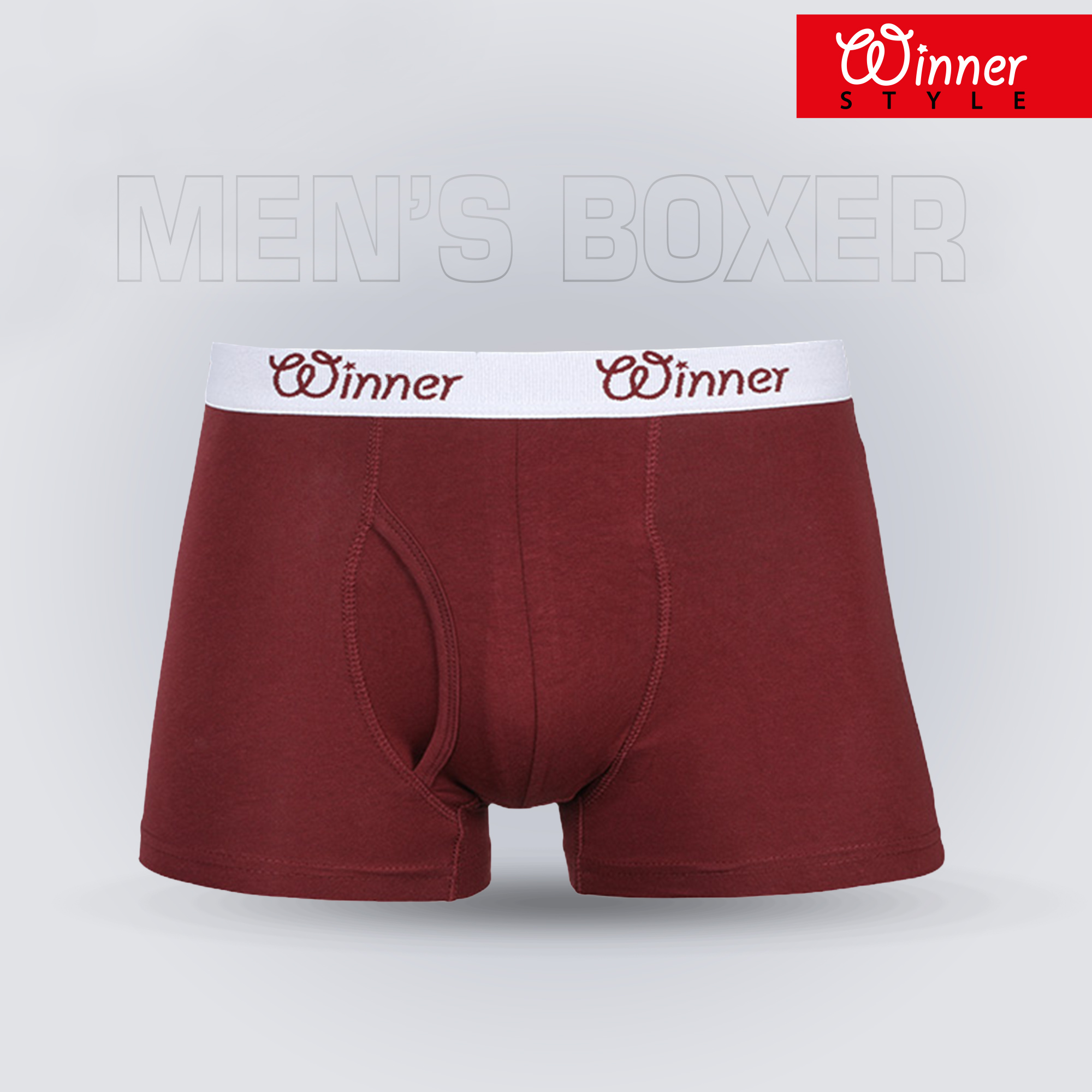 Picture of Winner Style Men's Deluxe Boxer Maroon